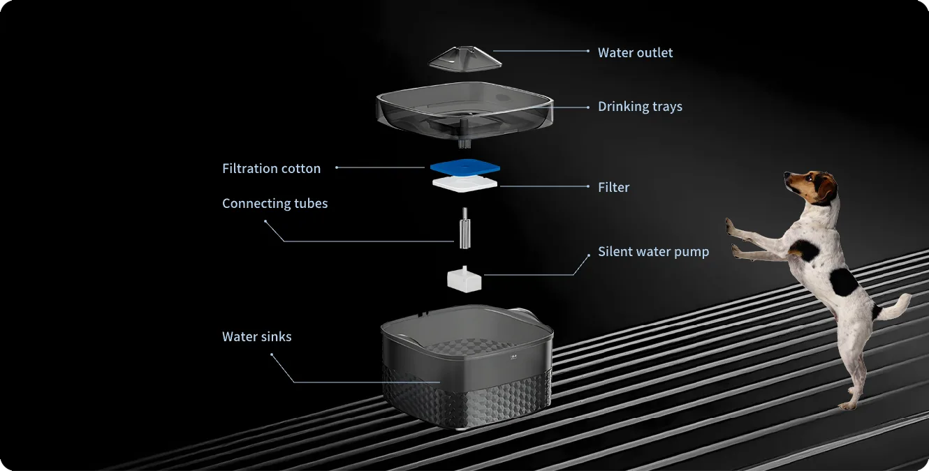 Product details of dog water fountain