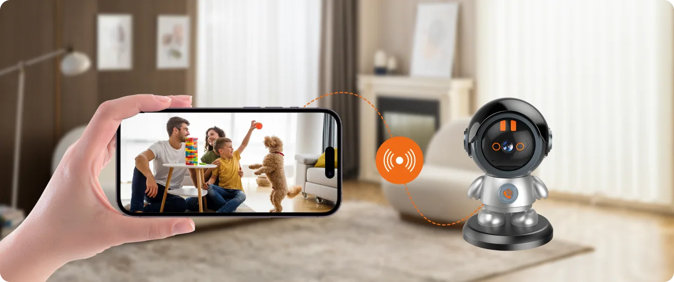 pet indoor camera with ap hotspot connection