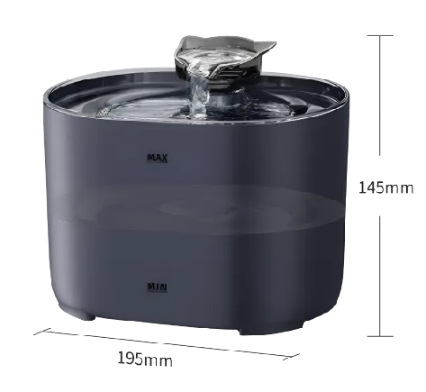size of kitty water fountain