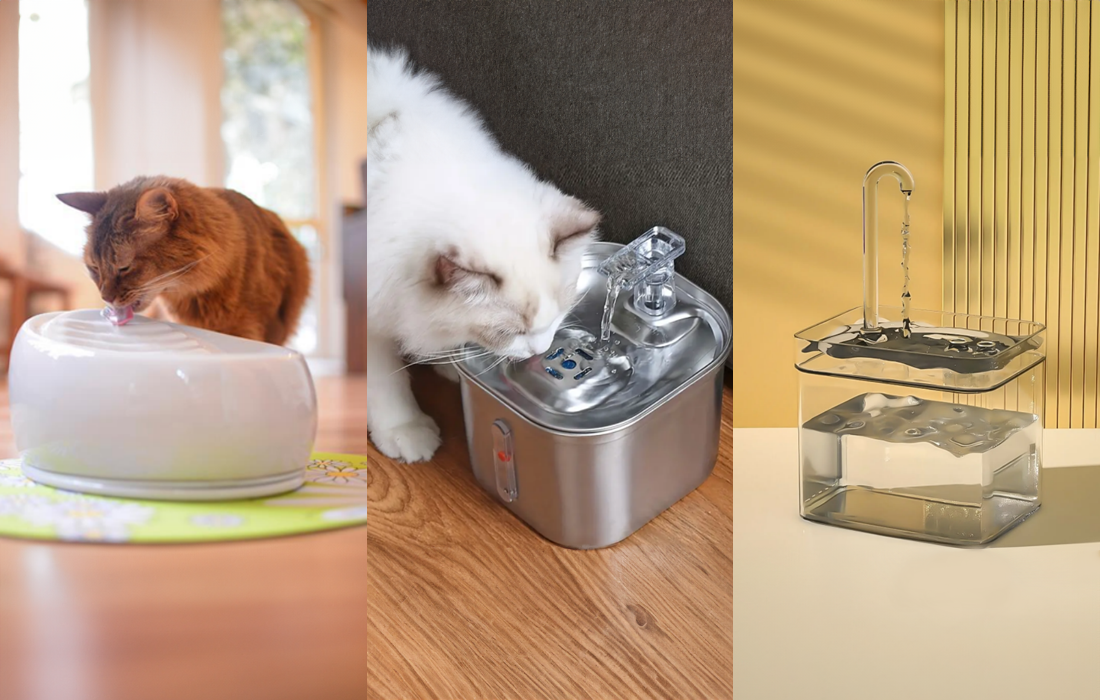Stainless steel cat fountains vs ceramic and plastic cat fountains