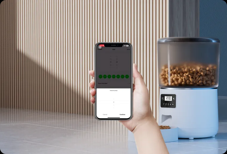 Remote and timed feeding reduces feeding pressure