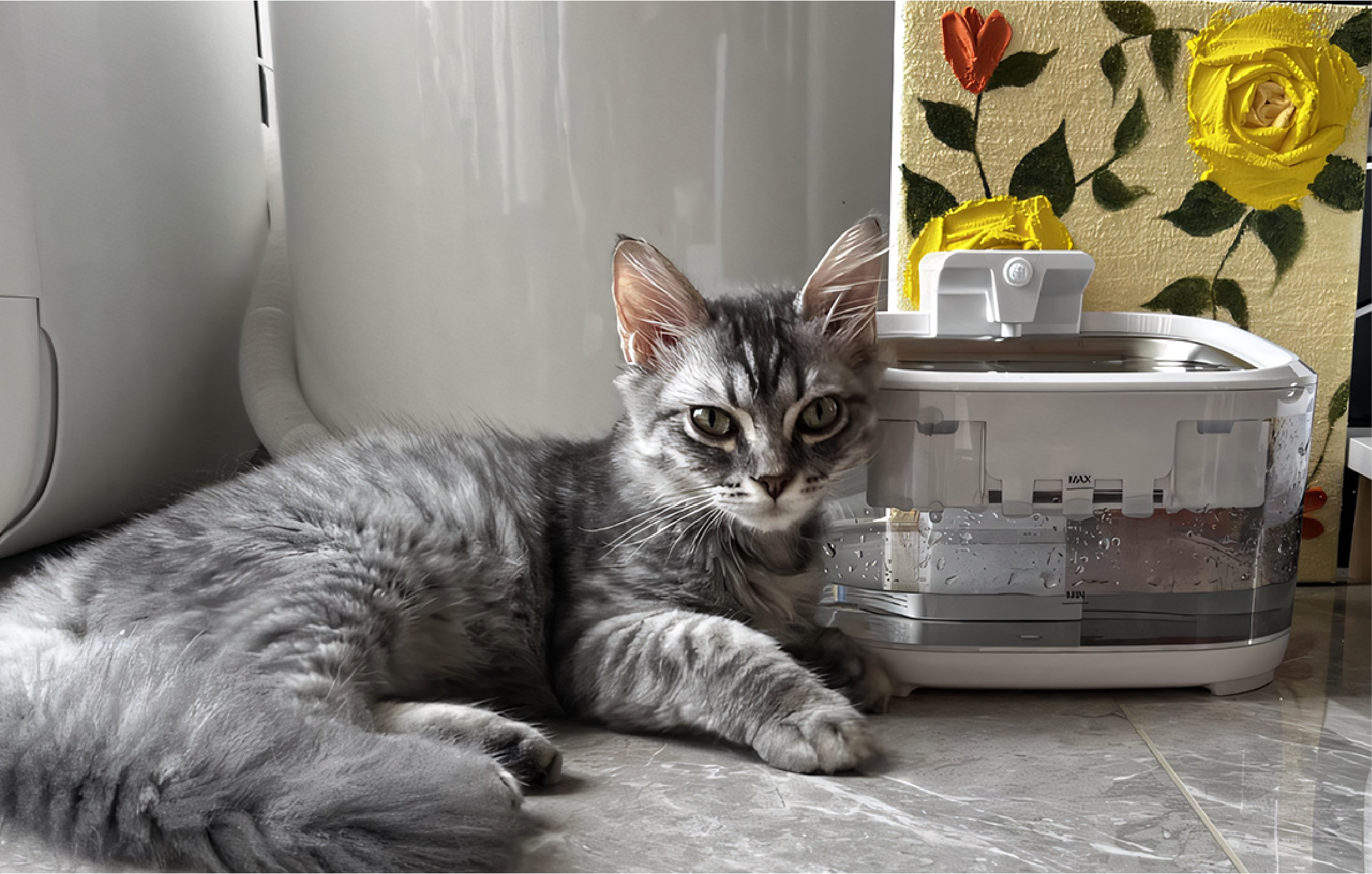 Reassuring safety of battery cat water fountain