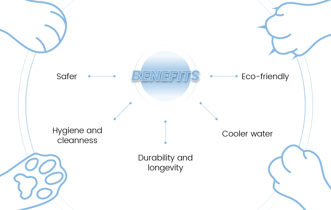 benefits of stainless steel cat water fountain
