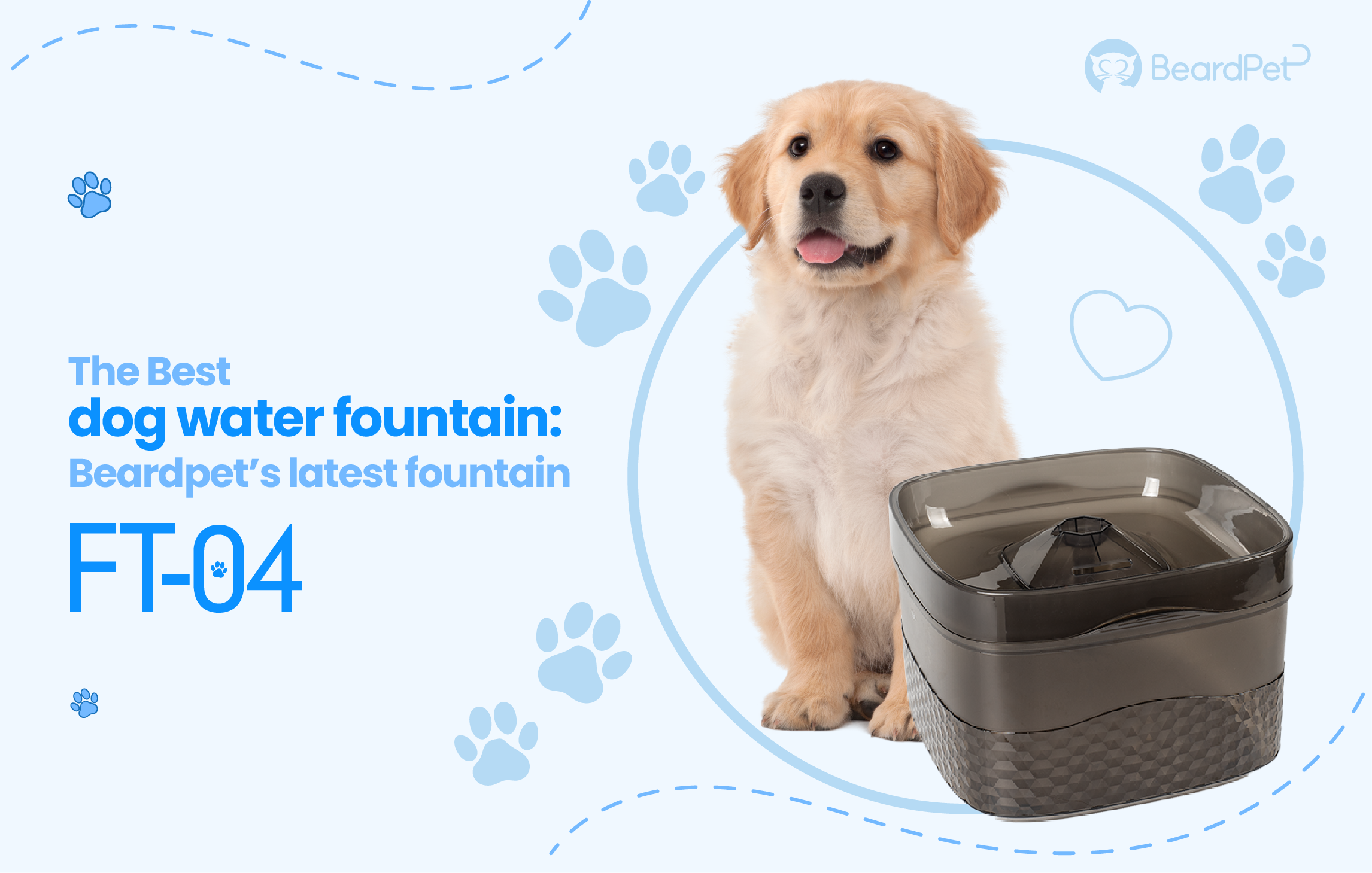 The best dog water fountain? Try Beardpet's latest FT-04!