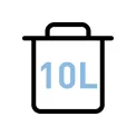 10l waste bin icon