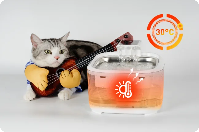 ft-01 Wireless Cat Water Fountain with thermostat