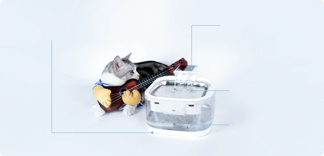 product details of ft-01 Wireless Cat Water Fountain