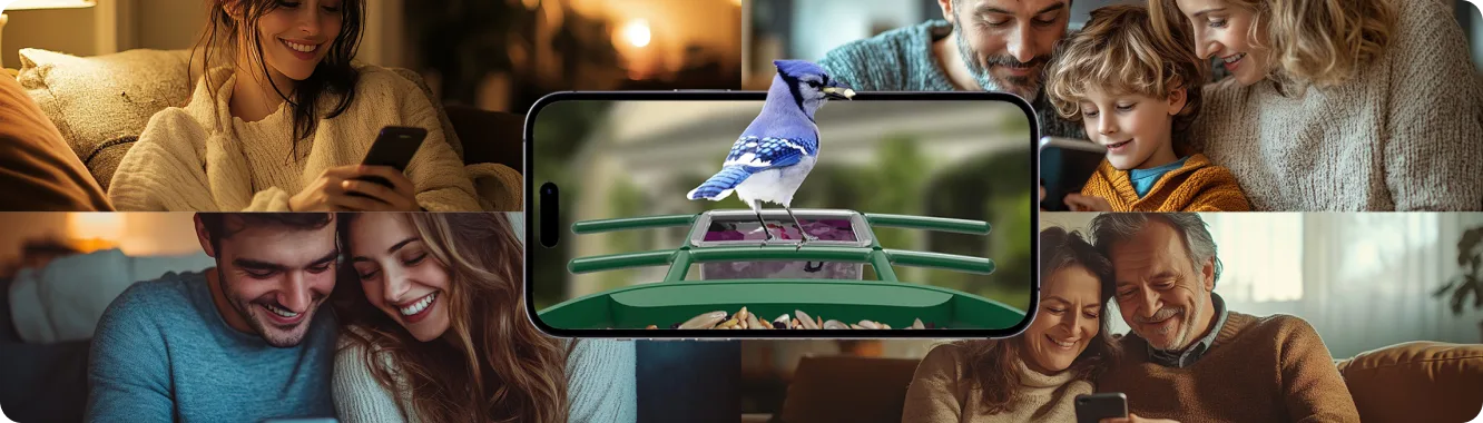 sharable and giftable camera bird feeder