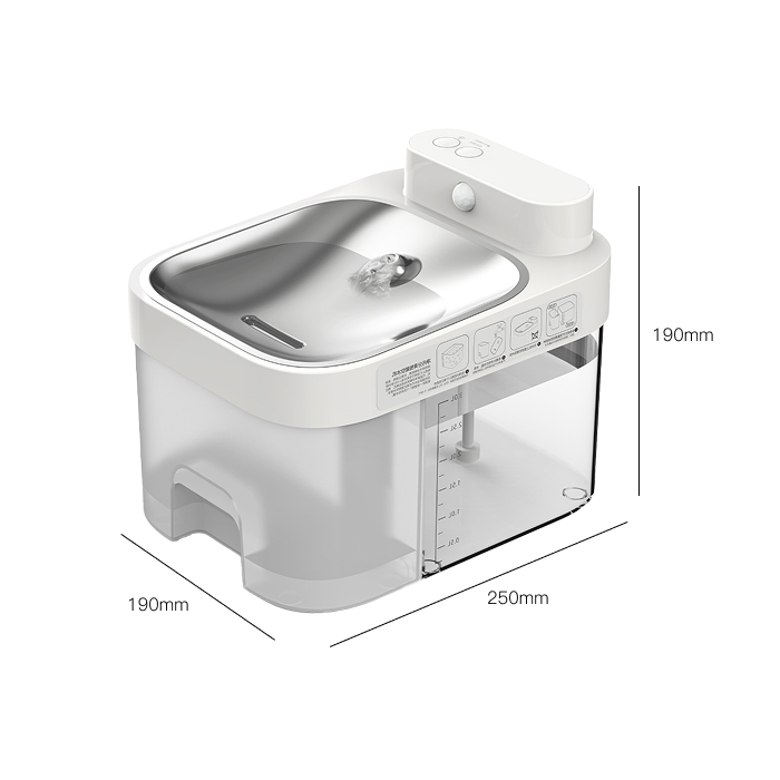 specifications of cat water fountain without filter