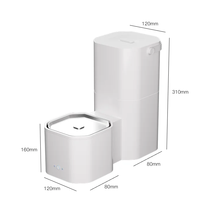 specs of Clean and Dirty Separation Cat Water Fountain